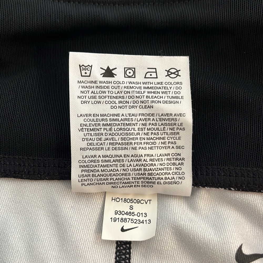 Nike Dri-Fit running pants, women’s size S/P, black with pink and gray - Picture 7 of 10